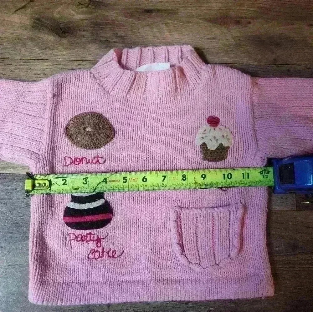 Jake's Friend 100% Cotton Pink Dessert Sweater Size 24M